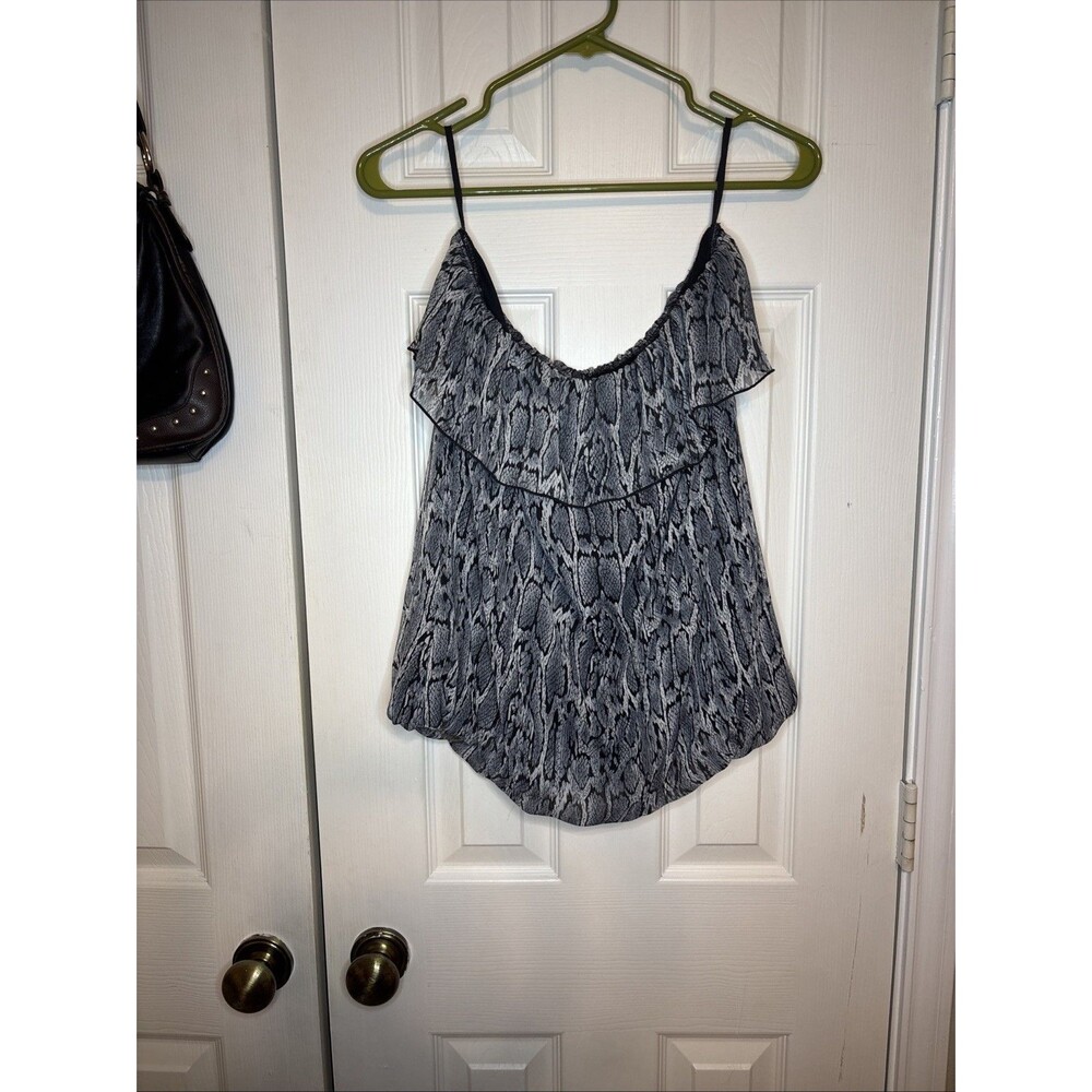 Vintage Dots Large Snakeskin Print Ruffle Tube Peplum Top Festival Y2K Sexy Cute
